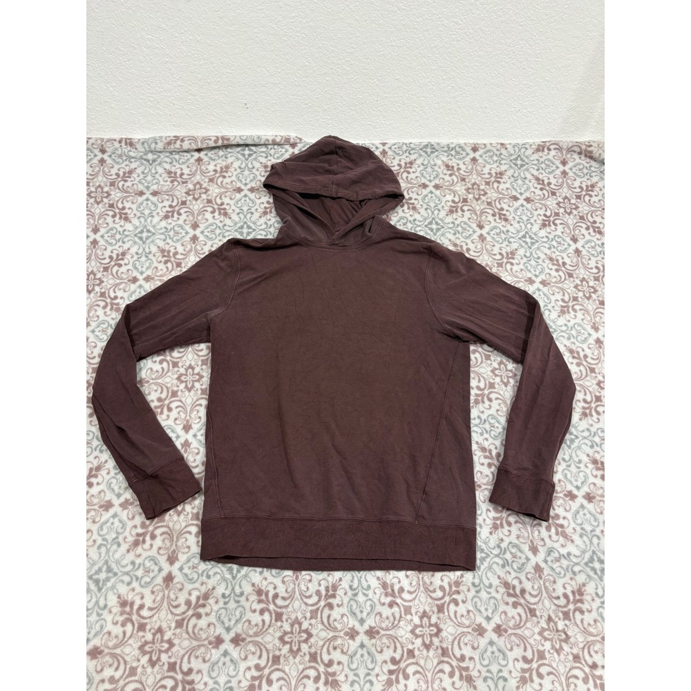 Nordstrom Mens Hoodie Small Burgundy Plum Purple Long Sleeve Pullover Sweatshirt